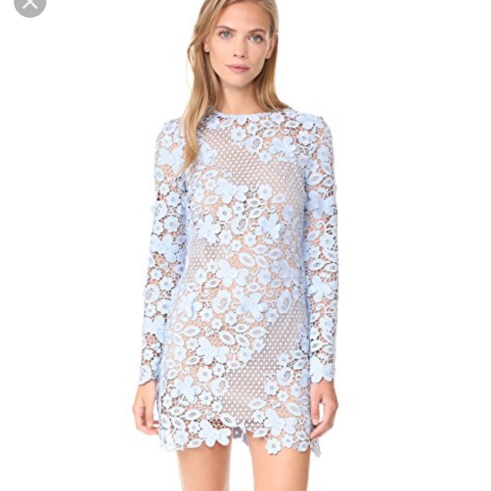 Sold Out Self Portrait 3D Floral Lace Mini Dress